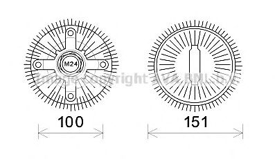 AVA QUALITY COOLING fdc448 -  Сцепление, вентилятор радиатора